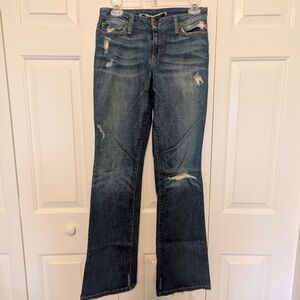 Joe's Jeans Distressed Flare Jeans - Blue Wash